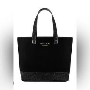 Jimmy Choo Black and Glitter Tote